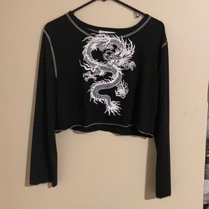 Dragon graphic crop top
